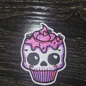 50% Off 2 Items!🌺 Lot B-A Pink Skull Cupcake Patch #2